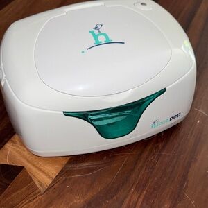 White Storage Box with Teal Accent